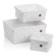 Kosze wiklinowe - Zestaw 3 białych koszyków Kela Neo - miniaturka - grafika 1
