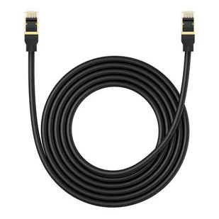 Kabel sieciowy kat. 8 Baseus Ethernet RJ45, 40Gbps, 3m (czarny) - Kable miedziane - miniaturka - grafika 2