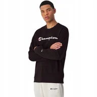 Bluzy męskie - Bluza męska Champion Crewneck Sweatshirt czarna 220727 KK001 S - miniaturka - grafika 1