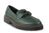 Półbuty damskie - Skórzane półbuty damskie Sergio Leone MK25166-S zielony - miniaturka - grafika 1