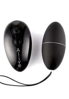 Wibratory i masażery - Wibrator - Egg Remote control. Func:10.Black. AAA - grafika 1