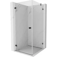 Kabiny prysznicowe - Mexen Lunar-B kabina prysznicowa uchylna lewa 80 x 80 cm, transparent, czarna - 832-080-080-70-00-L - miniaturka - grafika 1