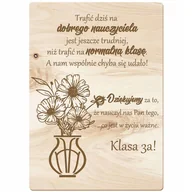 Pasmanteria - KARTKA DREWNIANA DZIEŃ NAUCZYCIELA PREZENT Y3 - miniaturka - grafika 1