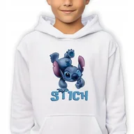 Bluzy dla dziewczynek - Bluza Dziecięca Z Kapturem Biała Na Prezent Dla Fana Lilo I Stich Wzory 152 - miniaturka - grafika 1