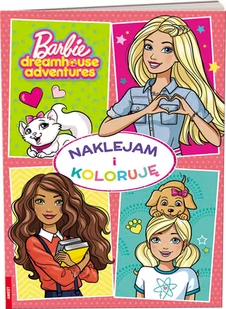 Barbie Naklejam i Koloruję - Kolorowanki, wyklejanki - miniaturka - grafika 1