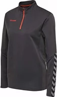 Bluzy damskie - Hummel damska bluza z suwakiem do połowy długości, kolor asfalt, M 204929-1525-M - miniaturka - grafika 1