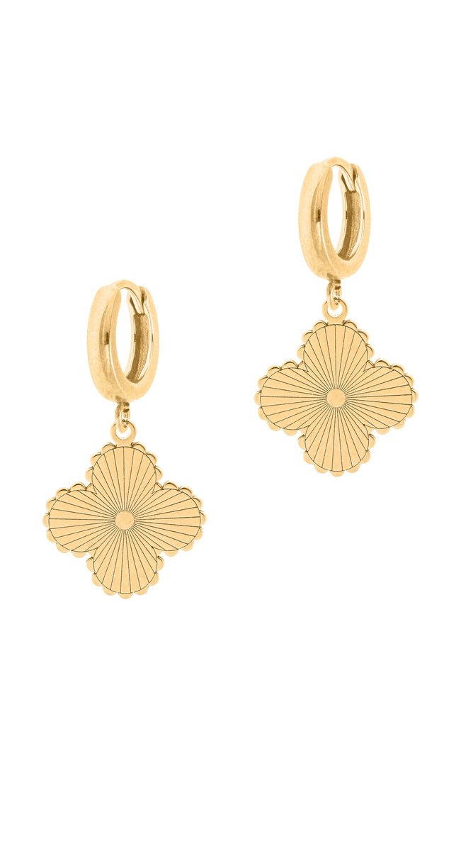 Pozłacane kolczyki z koniczynami