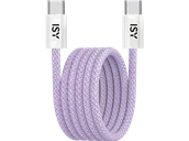 Kable - Kabel USB typ C ISY IUC-5400-PR 1m Magnetyczny Fioletowy - miniaturka - grafika 1