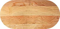 Stoły - vidaXL Blat do stołu, brązowy, 120x60x4 cm, lite drewno dębowe, owalny - miniaturka - grafika 1