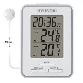 Hyundai WS 1021 Biały - Stacje pogodowe - miniaturka - grafika 1