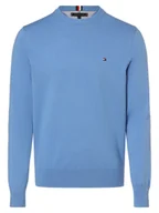 Swetry męskie - Tommy Hilfiger Sweter męski Mężczyźni Bawełna niebieski jednolity, XXL - miniaturka - grafika 1