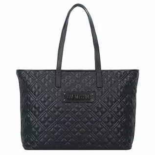 Torebki damskie - Love Moschino Quilted Shopper Bag 36 cm black2 - grafika 1