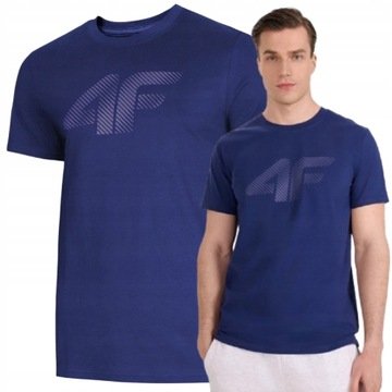 Koszulka Męska 4F T-shirt Bawełniany Podkoszulek Sportowy Co Dzień r. XL