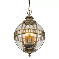 Lampy sufitowe - Wisząca lampa na taras Halleron KL-HALLERON-8M-BU Kichler kula IP44 brąz przezroczysty - miniaturka - grafika 1