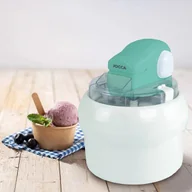 Maszyny do lodów - Maszynka do lodów Jocca Urządzenie do robienia lodów i kulek lodowych z pojemnikiem chłodzącym białym/ turkusowym - miniaturka - grafika 1