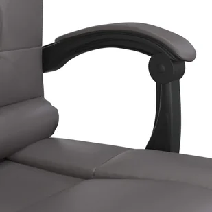 Fotel biurowy, krzesło biurowe Rozkładane, masujące krzesło biurowe, szare, sztuczna skóra - Fotele i krzesła biurowe - miniaturka - grafika 11