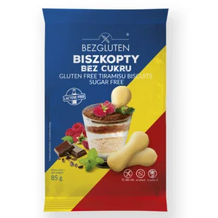 Bezglutenowe biszkopty bez cukru 85g Bezgluten - Zdrowa żywność - miniaturka - grafika 1
