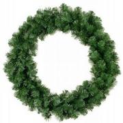 Ozdoby bożonarodzeniowe - Wianek Z Igliwia Zielony Świąteczny Okrągły 65Cm - miniaturka - grafika 1