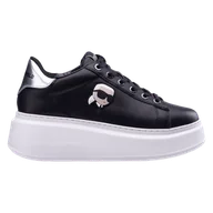 Sneakersy damskie - Damskie Sneakersy KARL LAGERFELD ANAKAPRI KARL NFT LO LACE KL63530N-000 – Czarny - miniaturka - grafika 1