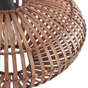 Lindby Majeora sufitowa, bambus, ciemnobrązowa - Lampy sufitowe - miniaturka - grafika 4