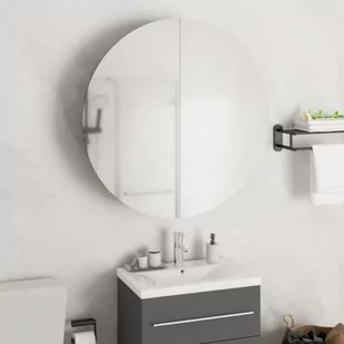 Lumarko Szafka łazienkowa z lustrem i LED, biała, 54x54x17,5 cm - Szafki łazienkowe - miniaturka - grafika 1