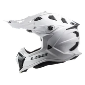 Kaski motocyklowe - Kask Cross LS2 MX700 Subverter Evo II Jednolity Biały PołyskL - miniaturka - grafika 1