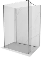 Ścianki i drzwi prysznicowe - Mexen Kioto ścianka prysznicowa Walk-in 140 x 100 x 40 cm, transparent, gun gray szczotkowany - 800-140-100-221-66-00-040 - miniaturka - grafika 1