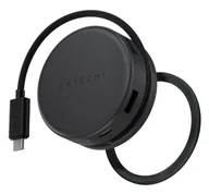 Adaptery i przejściówki - Satechi OntheGo 7w1 Multiport Adapter USB-C PD 2x USB-A HDMI 4K Ethernet czytnik kart microSD czarny ST-POTG7C - miniaturka - grafika 1