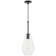 Lampy sufitowe - NOWOCZESNA LAMPA WISZĄCA CZARNA SHARD W1 - miniaturka - grafika 1