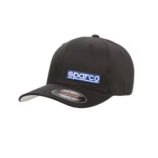 Czapka męska baseballowa Sparco FLEXFIT czarna - Baseball, krykiet, palant - miniaturka - grafika 1