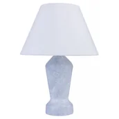 Lampy stojące - Drewniana lampka nocna z abażurem szary marmur - S225 B4-P70 - miniaturka - grafika 1