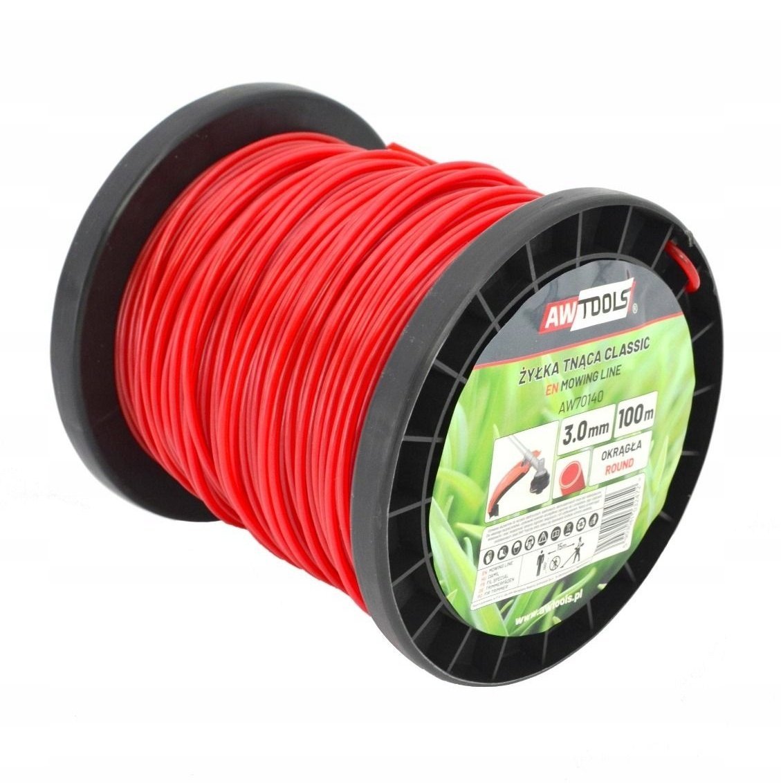 AWTools ŻYŁKA TNĄCA CLASSIC 2,0x100m OKRĄGŁA SZPULA