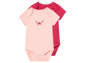 Body dla niemowląt - Lupilu Body niemowlęce 2 sztuki Ciemnoróżowy/różowy 62/68 - miniaturka - grafika 1