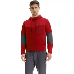 Macron Męska bluza Athleisure Scc Luzon lekka rozciągliwa bluza z kapturem Dp czerwona/Mgry Man, XL, Czerwony, XL - Bluzy męskie - miniaturka - grafika 1
