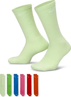 Nike Everyday Plus Cushioned Crew skarpety treningowe (6 par), wielokolorowe, SX6897-969, S - Skarpetki damskie - miniaturka - grafika 1