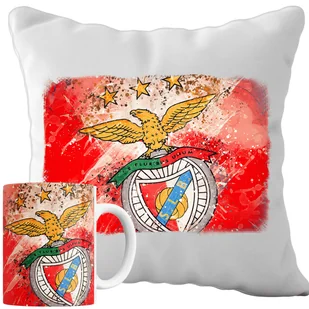 Kubek Poduszka Sl Benfica 330ml 40x40cm z Napisem Zestaw PIłkarski Napis - Gadżety dla niej i dla niego - miniaturka - grafika 1