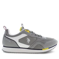 Sneakersy męskie - Sneakersy U.S. Polo Assn. Ethan ETHAN001 Szary - miniaturka - grafika 1