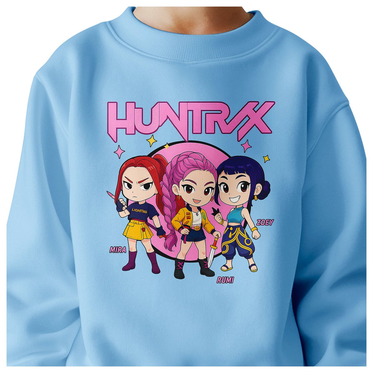 BLUZA DZIECIĘCA KPOP DEMON HUNTERS HUNTRIX 134-140 BAWEŁNIANA JAKOŚĆ