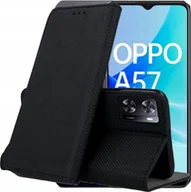 Etui i futerały do telefonów - Hello Case ETUI Z KLAPKĄ DO OPPO A57 2022 CZARNE ZAMYKANE MAGNETYCZNE KABURA FUTERAŁ - miniaturka - grafika 1