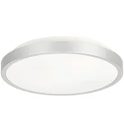 Lampy sufitowe - Lampa Sufitowa Plafon Natynkowy Okrągły do Led 2 x E27 Srebrny Na Żarówki - miniaturka - grafika 1
