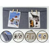 Ramki na zdjęcia - Ramka foto materiałowa z klamerkami MIX - miniaturka - grafika 1