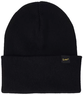 Czapki męskie - Lee Czapka męska Essential Beanie Hat, czarny, jeden rozmiar - grafika 1