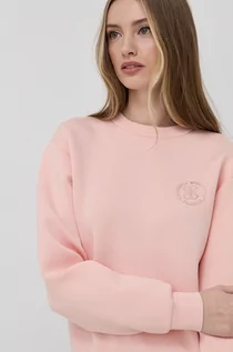 Bluzy damskie - Guess bluza damska kolor różowy z aplikacją - grafika 1