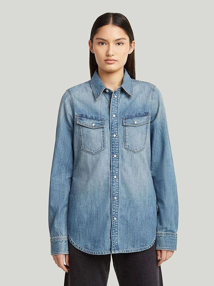 G-Star Koszula dżinsowa - Slim fit - w kolorze niebieskim