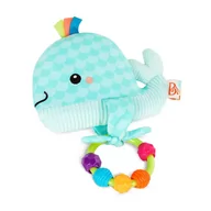 Grzechotki dla dzieci - B.Toys Whimsy Whale Grzechotka sensoryczna Wielorybek - miniaturka - grafika 1