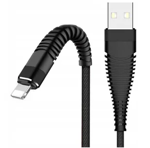 Kabel DO IPHONE SZYBKIE ŁADOWANIE nylon 1m czarny Przewód do ładowania Telefonu Lightning Szybki - Kable USB - miniaturka - grafika 1