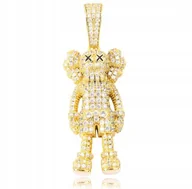 Wisiorki - Naszyjnik wisiorel chain kaws złoty streetwear prezent Y2K - miniaturka - grafika 1