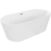 Wanny - Mexen Luna wanna wolnostojąca 140 x 75 cm, biała, przelew różowe złoto - 52031407500-60 - miniaturka - grafika 1