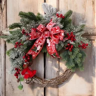 Ozdoby bożonarodzeniowe - Wianek zimowy - miniaturka - grafika 1