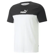 Koszulki męskie - PUMA KOSZULKA ESS BLOCK X TAPE 67334101 r S - miniaturka - grafika 1
